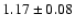 $1.17\pm 0.08$