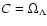 $C = \Omega _\Lambda $