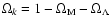 $\Omega_k= 1 -
\Omega_{\rm M}- \Omega_\Lambda$