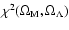 $\chi^2(\Omega_{\rm M}, \Omega_\Lambda)$