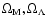 $\Omega_{\rm M}, \Omega_\Lambda$