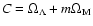 $C = \Omega _\Lambda + m \Omega _{\rm M}$