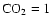$\rm CO_2 = 1$