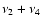 $\nu _2+\nu _4$