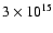 $3 \times 10^{15}$