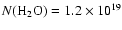 $N(\rm H_2O) = 1.2 \times 10^{19}$