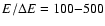 ${E/\Delta E} = 100{-}500$