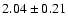 $2.04 \pm 0.21$