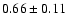 $0.66 \pm 0.11$