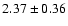 $2.37 \pm 0.36$