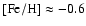 ${\rm [Fe/H]} \approx -0.6$