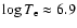 $\log T_{\rm e}
\approx 6.9$