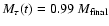 $M_\tau(t)=0.99~ M_{\rm final}$