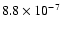 $8.8\times 10^{-7}$