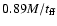 $ 0.89 M/t_{\rm ff} $