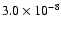 $3.0\times 10^{-8}$