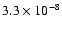 $3.3\times 10^{-8}$