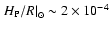$\left. H_{\rm P}/R \right\vert _\odot \sim 2\times 10^{-4}$