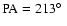${\rm PA} = 213\hbox{$^\circ$ }$