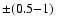 $\pm ( 0.5 {-} 1 )~$