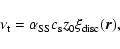 \begin{displaymath}\nu_{\rm t}=\alpha_{\rm SS}c_{\rm s}z_0\xi_{\rm disc}(\vec{r}),
\end{displaymath}
