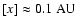 $[x] \approx 0.1~{\rm AU}$