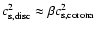 $c_{\rm s,disc}^2\approx\beta c_{\rm s,corona}^2$