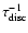$\tau_{\rm disc}^{-1}$