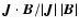 ${\vec{J}}\cdot {\vec{B}}/ \vert{\vec{J}}\vert~ \vert{\vec{B}}\vert$