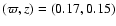 $(\varpi,z)=(0.17,0.15)$