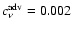 $c_\nu ^{\rm adv}=0.002$