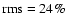 $\rm rms=24\%$