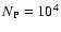 $N_{{\mbox{\scriptsize P}}}=10^4$