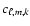 $c_{\ell,m,k}$