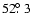 $52\hbox{$.\!\!^\circ$ }3$