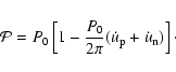 \begin{displaymath}%
{\cal{P}}=P_0\left[1-\frac{P_0}{2\pi}(\dot{u}_{\rm p}+\dot{u}_{\rm n})\right]\cdot
\end{displaymath}