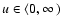 $u \in \left<0,\infty\right.)$
