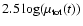 $2.5\log({\mu_{\rm tot}(t)})$