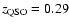 $z_{\rm QSO}=0.29$