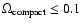 $\Omega_{{\rm compact}}\le 0.1$