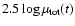 $2.5\log \mu_{{\rm tot}}(t)$