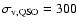 $\sigma_{\rm v,QSO} = 300$