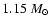 $1.15~M_\odot$
