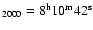 $_{2000} = 8^{\rm h} 10^{\rm m} 42^{\rm s}$