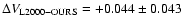 $\Delta V_{\rm L2000-OURS} = +0.044 \pm 0.043$