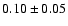 $0.10 \pm 0.05$