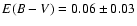 $E(B-V)=0.06 \pm 0.03$