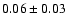 $0.06 \pm 0.03$