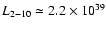 $L_{2-10} \simeq
2.2\times 10^{39}$