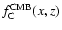 $f_{\rm C}^{\rm CMB}(x,z)$